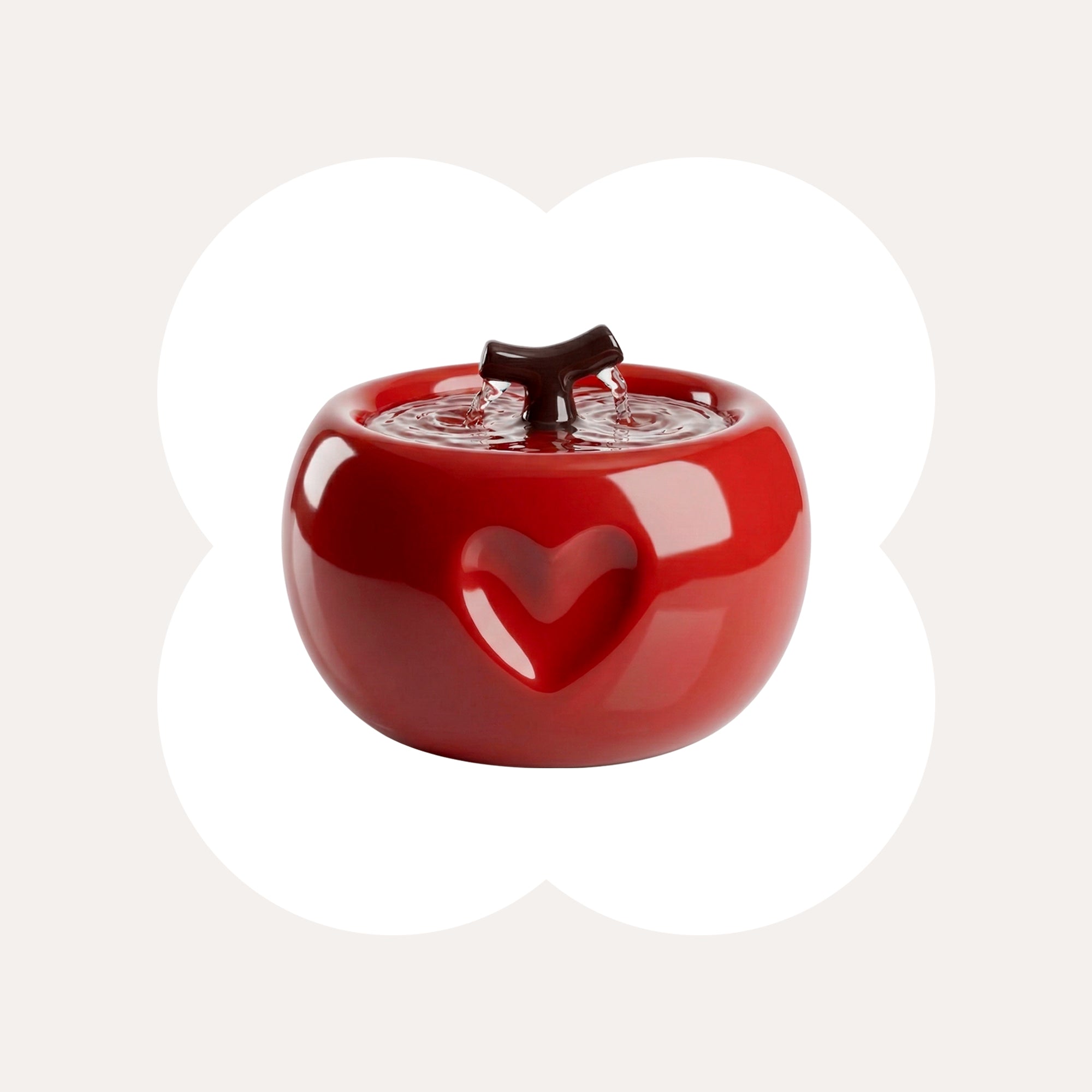 50oz Love Apple Cat Water Fountain